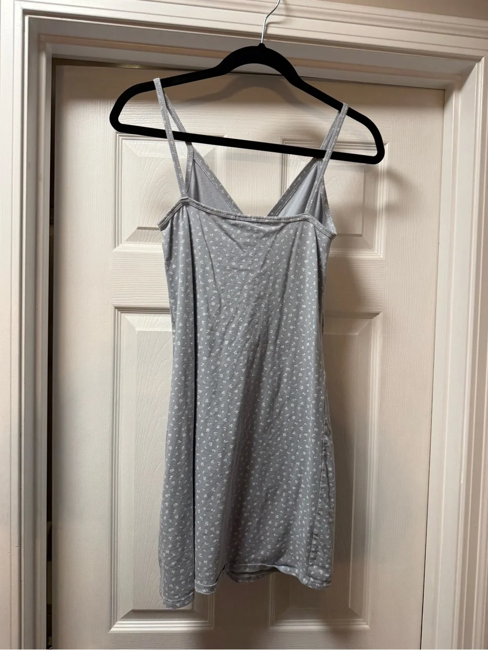 Brandy Melville Grayish Blue Floral Spaghetti-Strap Dress - Picture 2 of 5